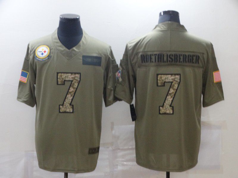 Men Pittsburgh Steelers #7 Roethlisberger Green Nike Limited Vapor Untouchable NFL Jerseys